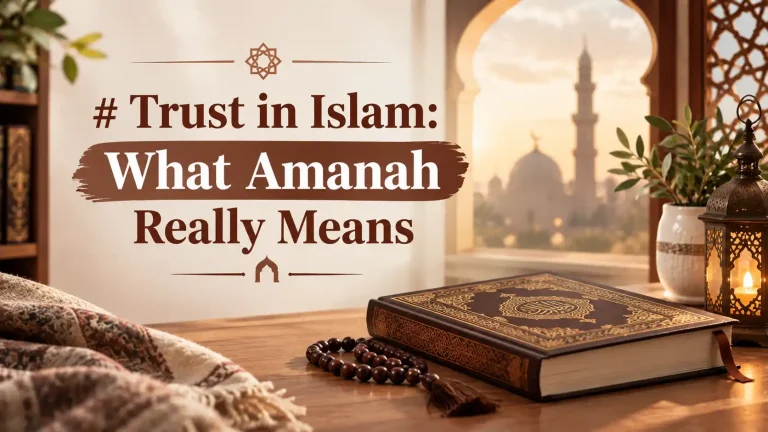 Trust in Islam What Amanah Really Means